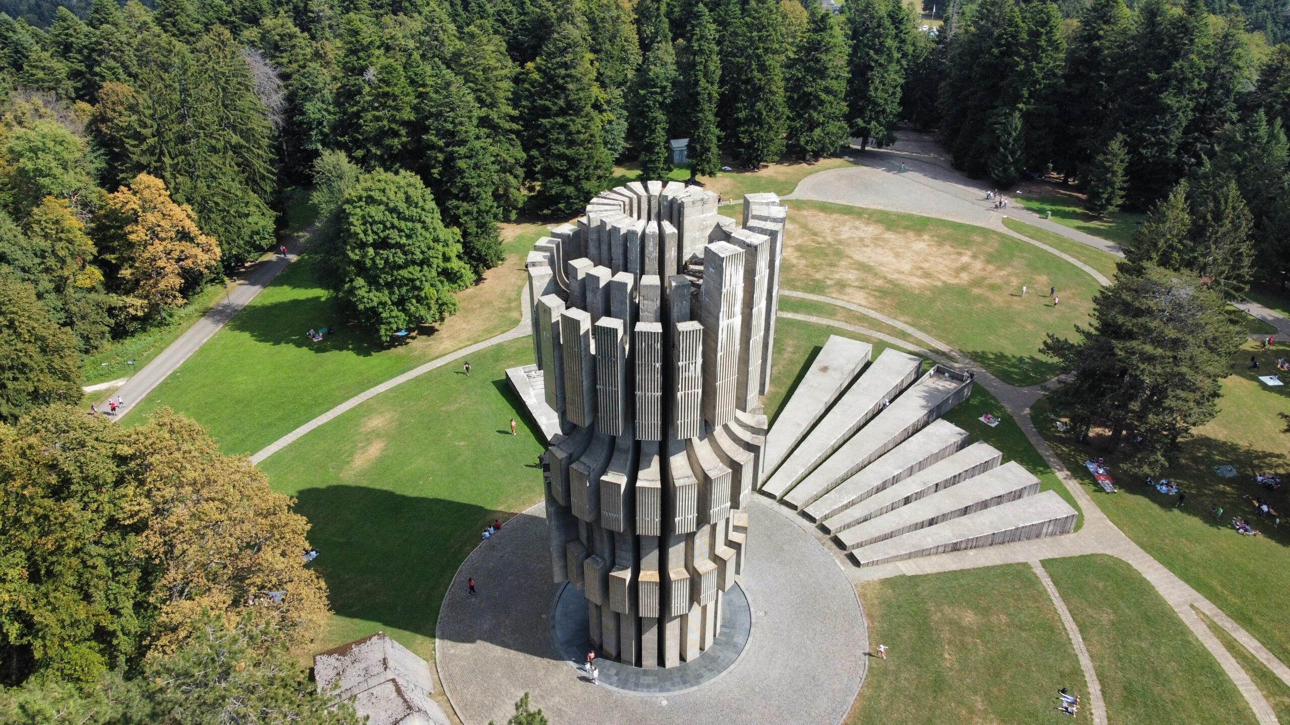 Vista aérea de la zona de Kozara cerca de Prijedor, Bosnia y Herzegovina